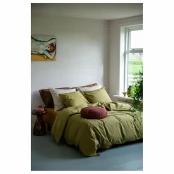 Outlet Coussin rond Bigdot en percale organique - Coffee Brown | Coussins