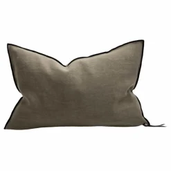 Online Coussin Vice Versa Black Line en lin stone washed | Coussins
