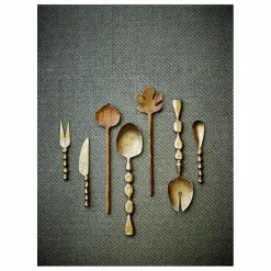 Outlet Couverts à salade Edi en métal - Set de 2 | Homme Art De La Table|Voyage, Outdoor