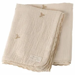 Discount Couverture brodée trèfles en gaze de coton Couvertures Et Plaids|Cadeau De Naissance