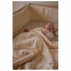 Discount Couverture brodée trèfles en gaze de coton Couvertures Et Plaids|Cadeau De Naissance