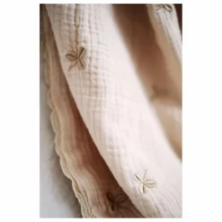 Discount Couverture brodée trèfles en gaze de coton Couvertures Et Plaids|Cadeau De Naissance