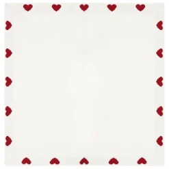 Hot Couverture Maille Cœurs Coton Bio | Couvertures Et Plaids|Linge De Lit Bébé