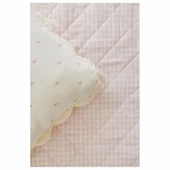 New Couverture matelassée Rosewater en coton bio | Enfant Couvertures Et Plaids|Linge De Lit Bébé