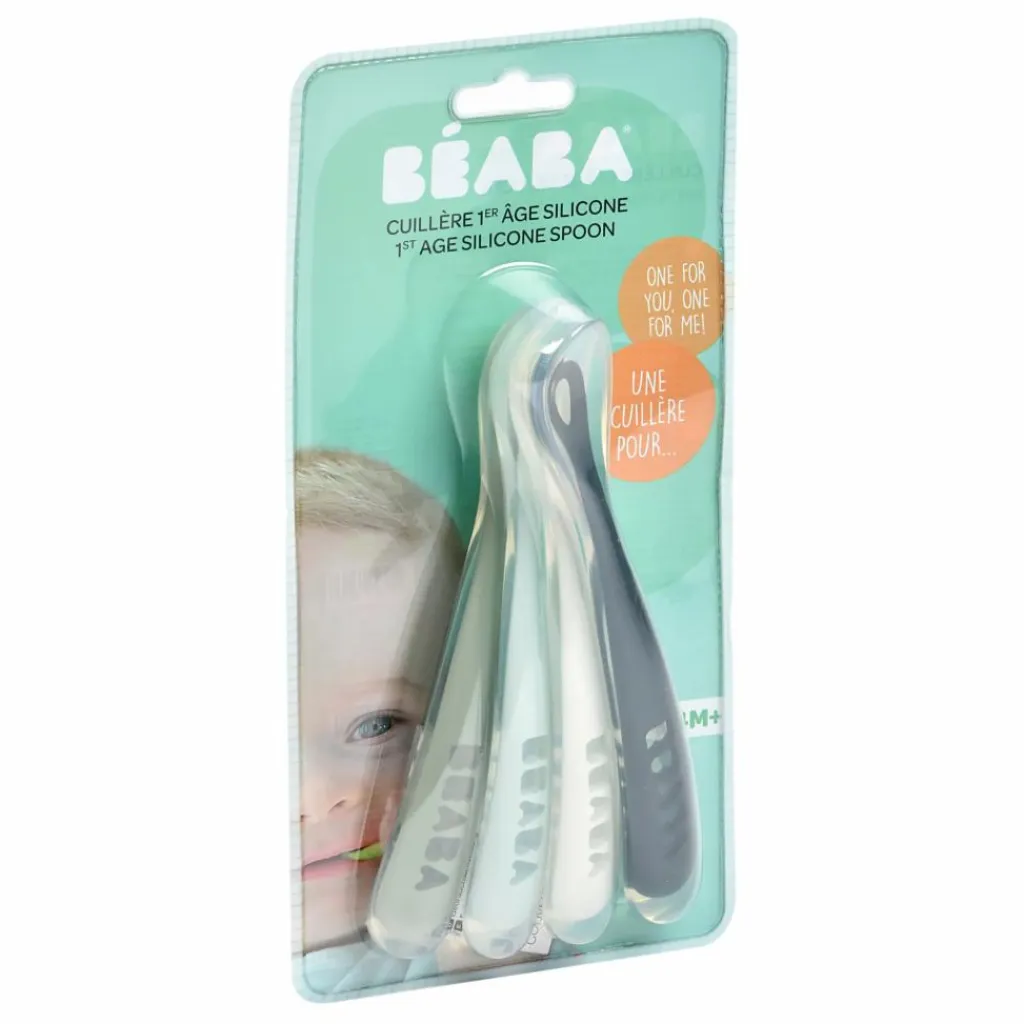 Clearance Cuillère 1er âge soft en silicone - Lot de 4 Premiers Repas|Puériculture