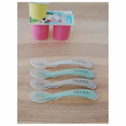 Clearance Cuillères 2eme âge soft en silicone - Set de 4 | Premiers Repas|Puériculture