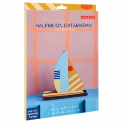 New Décoration à poser Catamaran Halfmoon Enfant Décoration Murale|Déco Murale Enfant