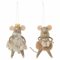 New Décoration souris à suspendre en laine Peo - Set de 2 | Enfant Décoration De Fête