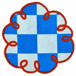 Best Dessous de verre vichy Dama Azzurro - Set de 2 | Art De La Table