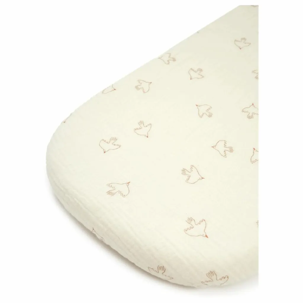 Drap-housse pour berceau Wabi-Sabi Hoshi Birds | Linge De Lit Bébé|Linge De Lit Bébé