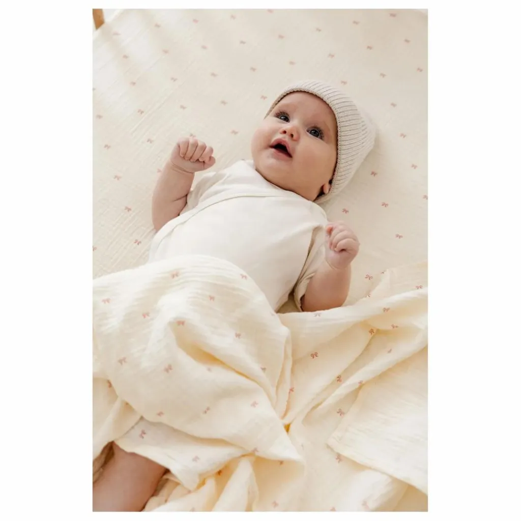 Discount Drap-housse Ribbon en coton bio | Linge De Lit Bébé|Linge De Lit Bébé