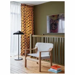 Outlet Fauteuil Bernard en chêne et toile, Shane Schneck Canapés, Fauteuils