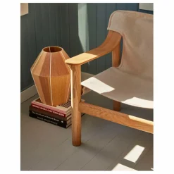 Outlet Fauteuil Bernard en chêne et toile, Shane Schneck Canapés, Fauteuils