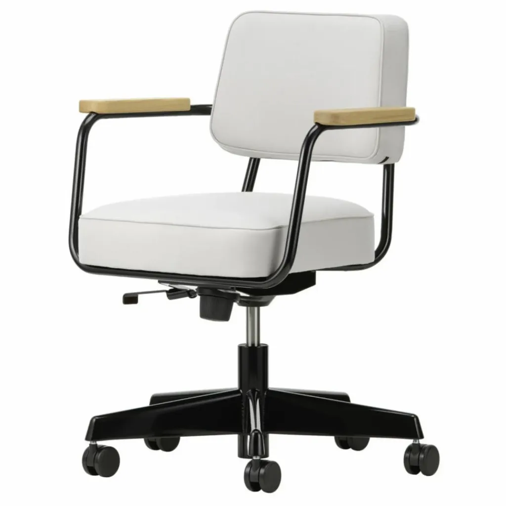 Outlet Fauteuil de bureau Direction Pivotant, piètement noir foncé - Jean Prouvé | Chaises, Tabourets, Bancs