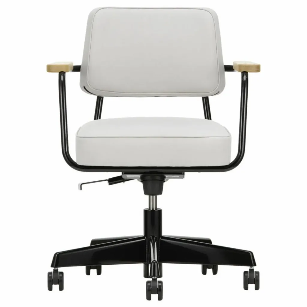 Outlet Fauteuil de bureau Direction Pivotant, piètement noir foncé - Jean Prouvé | Chaises, Tabourets, Bancs