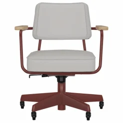 Clearance Fauteuil de bureau Direction Pivotant, piètement japonese red - Jean Prouvé | Chaises, Tabourets, Bancs