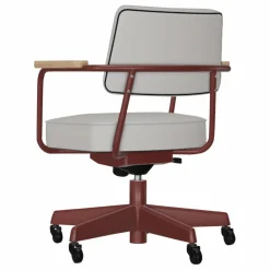 Clearance Fauteuil de bureau Direction Pivotant, piètement japonese red - Jean Prouvé | Chaises, Tabourets, Bancs