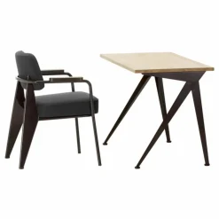 Discount Fauteuil Direction, piétement noir foncé- Jean Prouvé | Chaises, Tabourets, Bancs