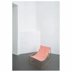 New Fauteuil en lin Rocking Chair Canapés, Fauteuils