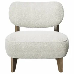 Discount Fauteuil Nicolo en bouclette et chêne fumé - 65 cm | Canapés, Fauteuils