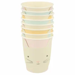 Gobelets Chat pastel - Set de 8 Enfant Décoration De Fête