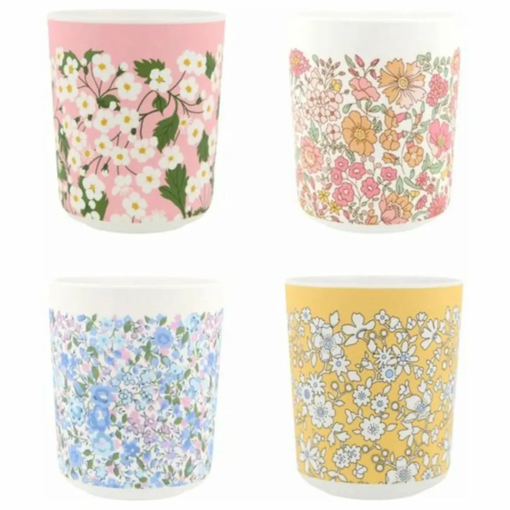 Best Gobelets en mélamine - x Liberty - Set de 4 Enfant Vaisselle Enfant|Art De La Table