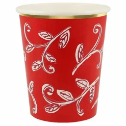 Hot Gobelets Noël motifs Block Print - set de 8 Enfant Décoration De Fête