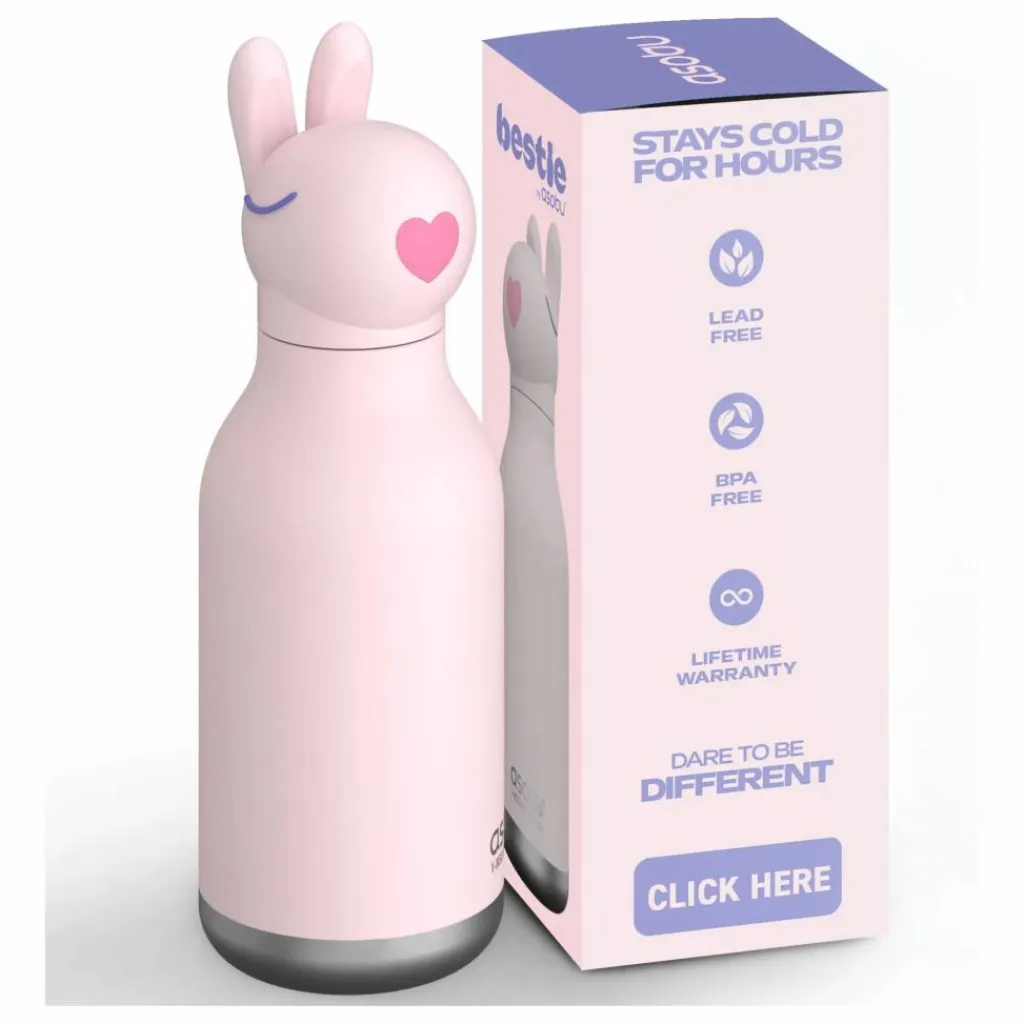 Hot Gourde en inox Lapin | Enfant Vaisselle Enfant