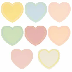 Hot Grandes serviettes coeur - Set de 16 | Enfant Décoration De Fête