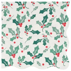 Sale Grandes serviettes Houx - set de 16 Enfant Décoration De Fête