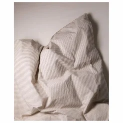 Housse de couette Striped en percale organique - Brown-Ecru | Enfant Linge De Lit Enfant|Linge De Lit