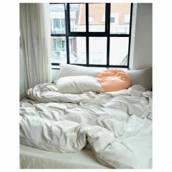 Housse de couette Striped en percale organique - Brown-Ecru | Enfant Linge De Lit Enfant|Linge De Lit