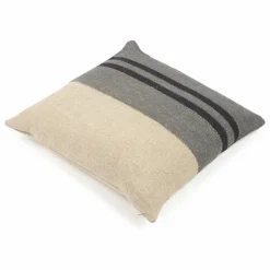 Housse de coussin en lin Black House Stripe | Coussins