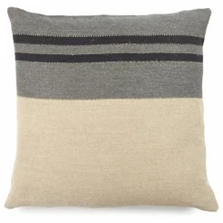 Housse de coussin en lin Black House Stripe | Coussins