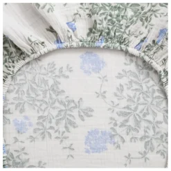 New Housse de matelas à langer Plumbago en coton bio | Puériculture|Tables À Langer