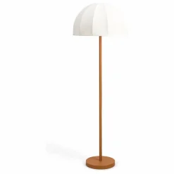 Lampadaire Duomo pied en cuir cognac | Luminaires