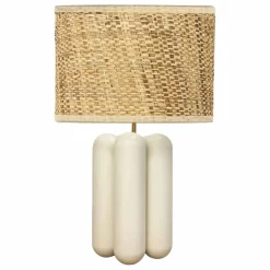 Sale Lampe à poser abat-jour en raphia Charlotte | Luminaires