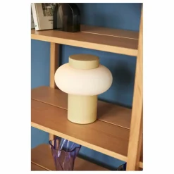 Lampe à poser en verre et métal | Luminaires