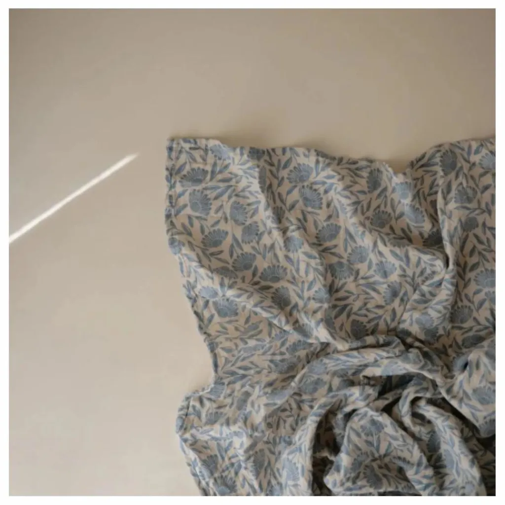 New Lange d'emmaillotage Blue Flowers | Gigoteuses, Tours De Lit|Gigoteuses, Emmaillotage