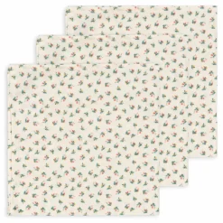 Sale Langes en coton bio Fleurs - Set de 3 Langes|Bavoirs, Langes