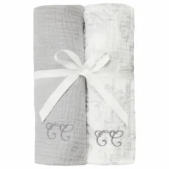 New Langes Toile de Jouy - Set de 2 | Langes|Puériculture