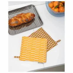 Discount Maniques carrées en coton bio French Fries - Set de 2 Linge De Table|Art De La Table