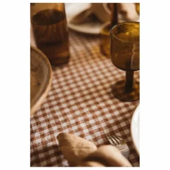 Hot Nappe en lin lavé vichy | Linge De Table|Art De La Table