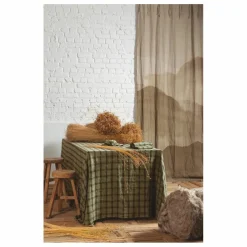 Hot Nappe Highlands à carreaux en lin lavé | Linge De Table|Art De La Table