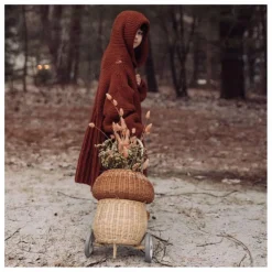 Hot Panier à roulettes en rotin Champignon Enfant Rangements|Patères, Paniers Enfant