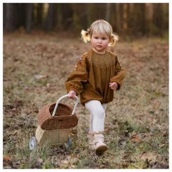 Hot Panier à roulettes en rotin Champignon Enfant Rangements|Patères, Paniers Enfant