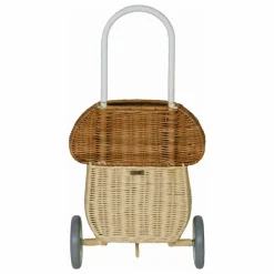 Hot Panier à roulettes en rotin Champignon Enfant Rangements|Patères, Paniers Enfant
