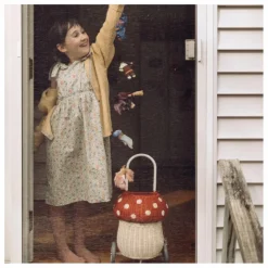 Clearance Panier à roulettes en rotin Champignon | Enfant Rangements|Patères, Paniers Enfant