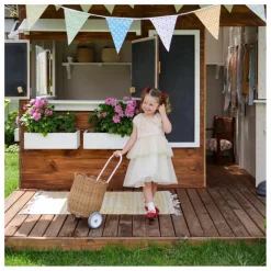 Online Panier à roulettes en rotin Petal Enfant Rangements|Patères, Paniers Enfant