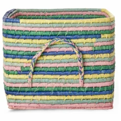 Online Panier de rangement en raphia rayé Enfant Rangements|Patères, Paniers Enfant